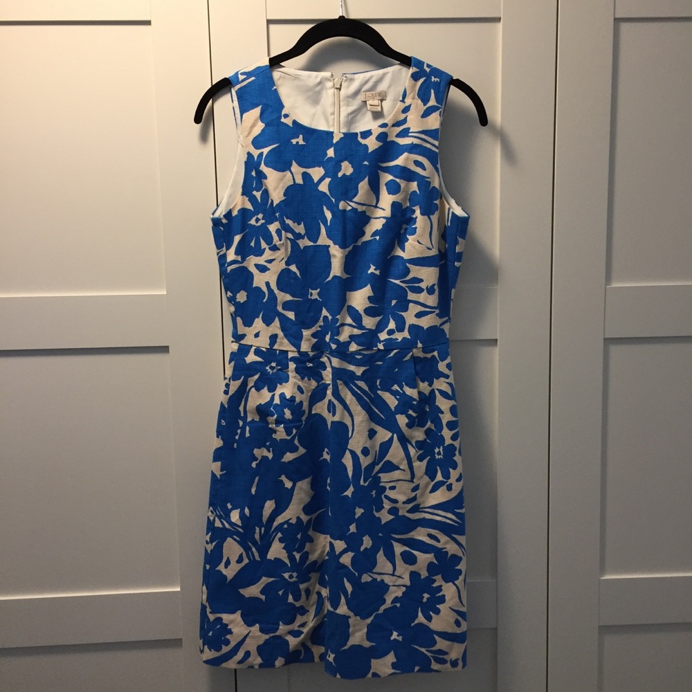 Blue floral J. Crew summer dress